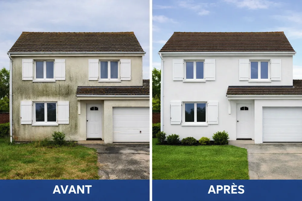 Façade avant et après rénovation
